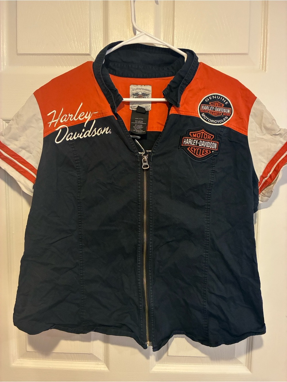 Harley Davidson Zip Up Biker Vest